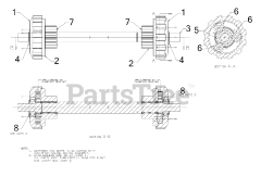 Cub Cadet 2X 26 TRAC (31AH7FVM710) - Cub Cadet 2X 26" TRAC Snow Thrower (2020) Planetary Shaft Assembly