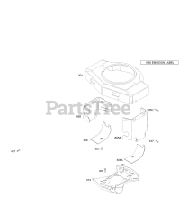 Briggs & Stratton 461707-0143-E2 - Briggs & Stratton Vertical Engine Blower Housing/Shrouds