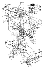 Turf Power 133Z619G019 - Turf Power Lawn Tractor (1993) (Agway) Pedal Assembly/Drive/Frame Lower