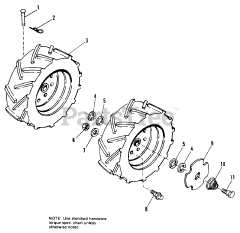 Simplicity 421 (1690378) - Simplicity Snowbuster 21" Snow Thrower, 4hp Wheel &amp; Tire Group
