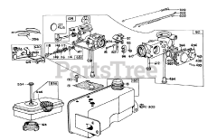 Toro 62850 - Toro Shredder (SN: 002000001 - 002999999) (1972) Carburetor Air Cleaner  Gas Tank Assembly