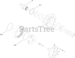 Toro 22802 - Toro Auger Head for Dingo Compact Utility Loader (SN: 240000001 - 240999999) (2004) Planetary Gear Assembly No. 105-0311-03