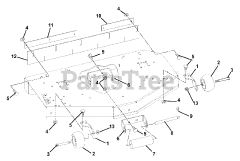 Ariens 915055 (1944) - Ariens Zoom 44" Zero-Turn Mower, 19hp Kohler (SN: 010000 & Above) Mower Brackets And Rollers