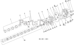 Toro 72028 (7500-D) - Toro 60" Z Master Zero-Turn Mower, Rear-Discharge Deck (SN: 416262337 - 416288793) Transmission Assembly (cont.) Gear Case and Clutch Assembly