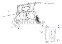 Cub Cadet 19A70052 (19A70052OEM) - Cub Cadet 34" Twin Rear Bagger (2017) Bagger Assembly