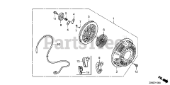 Honda GX270 UT QXU (GCAJT) - Honda Engine, Made in Thailand (SN: GCAJT-1000001 - GCAJT-9999999) RECOIL STARTER (1)