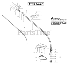 Weed Eater TE 400 LE - Weed Eater String Trimmer, Type 2 Driveshaft &amp; Cutting Head