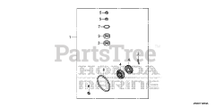 Honda BF250 A XXCA (BBJJ) - Honda Marine Engine, Made in Japan (SN: BBJJ-8000001 - BBJJ-9999999) GEAR CASE KIT
