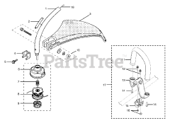 Ryobi RY 70103 - Ryobi String Trimmer Handle / Trimmer Head Assembly