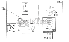 Briggs & Stratton 124782-3259-01 - Briggs & Stratton Vertical Engine Carburetor Assembly