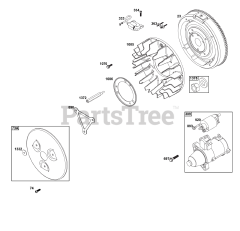 Briggs & Stratton 61A277-0102-J1 - Briggs & Stratton Horizontal Engine Flywheel/Ignition/Starter Group