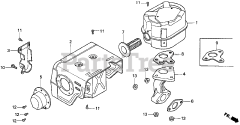 Honda GX270 HA (GCAB) - Honda Engine, Made in Japan (SN: GCAB-1000001 - GCAB-1999999) MUFFLER (STD)