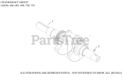 Kohler LH685-0002 - Kohler Aegis Engine, Basic Version, 23hp 01 CrankShaft