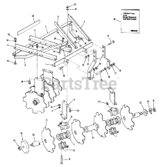 Toro 87-45CR01 - Toro 45" Cultivator Attachment (1978) Disc-50 In. (127 Cm) Vehicle Identification Number 87-50ds01