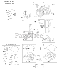 Briggs & Stratton 31E677-0134-E1 - Briggs & Stratton Vertical Engine Camshaft, Crankshaft, Cylinder, Engine Sump, Gasket Set-Engine, Lubrication, Piston, Rings, Connecting Rod, Warning Label