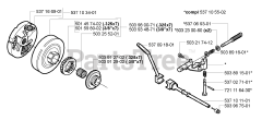 Husqvarna 357 XP - Husqvarna Chainsaw (2005-02) Clutch Drum &amp; Oil Pump