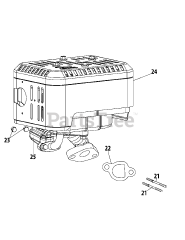Troy-Bilt 170-TU - Troy-Bilt Engine 170-TU Muffler