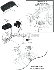 Scag GC-3B (06334) - Scag Fabric 3-Bag Grass Catcher (SN: P3500001 - P3599999) STC 48"/52" BLOWER MOUNTING COMPONENTS