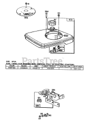 Briggs & Stratton 110702-3167-01 - Briggs & Stratton Vertical Engine Fuel Tank Assy, Control Brkt