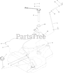 Toro 74909 TE (6000) - Toro 132cm Z Master Zero-Turn Mower, Side-Discharge Deck (SN: 316000001 - 316999999) (2016) FUEL TANK ASSEMBLY NO. 116-3979