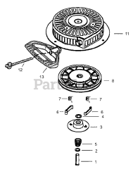 Toro 38559 (1028) - Toro 28" Power Shift Snow Thrower (SN: 240000001 - 240999999) (2004) Rewind Starter Part No. 590733 (Optional)