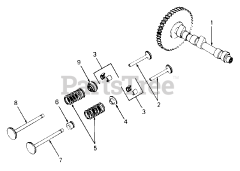 Cub Cadet 1541 (141-651-100) - Cub Cadet Garden Tractor (SN: 800000 - 816508) Camshaft And Valves