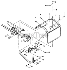 Troy-Bilt 12180 (21A-520-081) - Troy-Bilt Bronco Rear-Tine Tiller Tine Hood, Depth Regulator And Drag Bar