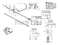 Weed Eater BC 3100 - Weed Eater Brushcutter Handle &amp; Shaft Assembly