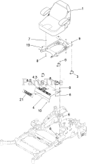 Toro 74915 CP - Toro 60" Z Master Zero-Turn Mower, Side-Discharge Deck (SN: 311000001 - 311999999) (2011) Seat Mounting Assembly