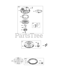 Briggs & Stratton 284707-1046-E1 - Briggs & Stratton Vertical Engine Flywheel, Rewind