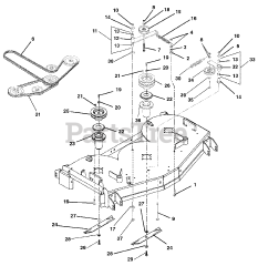 Ariens 888308 - Ariens 48" Side-Discharge Deck (SN: 000101 & Above)