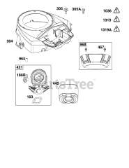 Briggs & Stratton 44U577-0002-H1 - Briggs & Stratton Vertical Engine Blower Housing and Air Cleaner Group