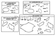 Briggs & Stratton 133702-0145-01 - Briggs & Stratton Vertical Engine Gasket Sets
