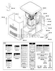 Briggs & Stratton 040517-02 - Briggs & Stratton 12kW Home Standby Generator Decals Group