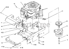 Toro 72062 (264-6) - Toro Yard Tractor (SN: 049000001 - 049999999) (1994) Single Cylinder Engine, Muffler, And P.t.o.