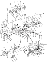 Cub Cadet 350 (190-350-100) - Cub Cadet 40" Snow Thrower Attachment Housing &amp; Chute Crank