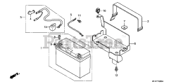 Honda EM4000SX AT1 (EBRC) - Honda Generator, Made in China (SN: EBRC-1000001 - EBRC-1499999) BATTERY