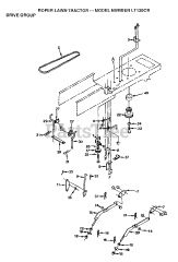 Electrolux/AYP LT 120 CR - Electrolux/AYP Lawn Tractor MAIN DRIVE FRAME
