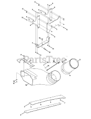 Cub Cadet 19A40018 (19A40018100) - Cub Cadet Boot Kit for 48" & 54" Fab Decks att3 Chute &amp; Mounting 48 &amp; 54 Inch (XT3 &amp; 2000 Series, Fab Deck)