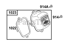 Briggs & Stratton 12B412-0100-E1 - Briggs & Stratton Horizontal Engine Rocker Cover