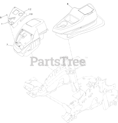 Toro 74925 TE (6000) - Toro 152cm Z Master Zero-Turn Mower, Side-Discharge Deck (SN: 404320000 - 999999999) Console Assembly