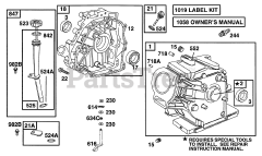 Briggs & Stratton 161432-0127-01 - Briggs & Stratton Horizontal Engine Cylinder, Crankcase,Oil Fill