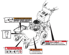 EverRide 988412 (EGWKA1548S) - EverRide Pro Walk-Behind Mower (SN: 000101 - 000400) Decals-Safety