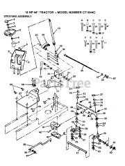 Electrolux/AYP CT 1844 C - Electrolux/AYP Lawn Tractor (1992) STEERING
