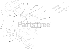 Toro 79301 - Toro 42"/48" Vacuum Bagger for 300 Series Tractors (SN: 310000001 - 310999999) (2010) 42in Deck Component Assembly