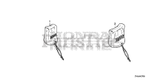 Honda BF175 AK1 XA (BAJJ) - Honda Marine Engine, Made in Japan (SN: BAJJ-1300001 - BAJJ-9999999) REMOTE CONTROL COVER KIT
