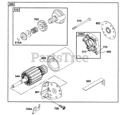 Briggs & Stratton 282707-0116-01 - Briggs & Stratton Vertical Engine Electric Starter
