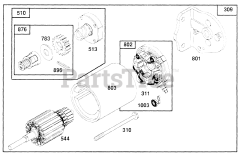 Briggs & Stratton 257707-0149-01 - Briggs & Stratton Vertical Engine Electric Starter