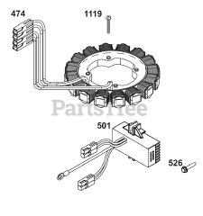 Briggs & Stratton 386447-0095-B5 - Briggs & Stratton Horizontal Engine