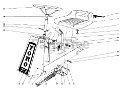 Toro 56100 (732) - Toro Sportsman Rear-Engine Riding Mower (SN: 002000001 - 002999999) (1972) Steering And Seat Assembly